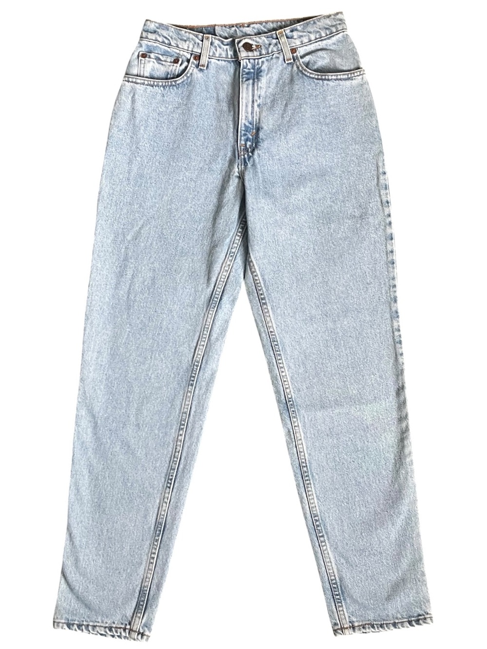 Vtg Levis 550 Jeans sz 8 Reg M Light Wash Relaxed Fit Tapered Leg Made USA Y2K